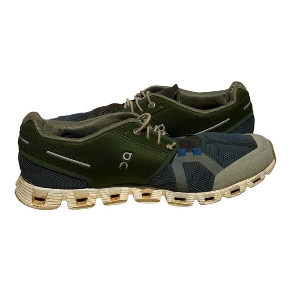 On Cloud Running Shoes Green Blue Gray Men's Size 8,5 Lightweight Trainers - Picture 6 of 8